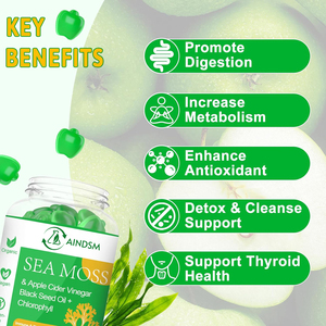 หมากฝรั่งภูมิคุ้มกันมอสจากทะเลไอริชแบล็กเบอร์รี่เสริมรากหญ้าเจ้าชู้ขนมกัมมี่สำหรับผู้ใหญ่ปริมาณเพิ่มการเผาผลาญ - Product Image 3