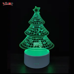Lampade per la decorazione domestica all'ingrosso Base lampada per illusione 3D lampada per animali in acrilico creativo USB modello Anime luce notturna a LED visiva