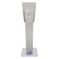 Máquina de pago para restaurantes con pantalla táctil curva de 23.6 pulgadas, kiosco interactivo de autoservicio con soporte de pie, impresora y escáner de códigos QR.