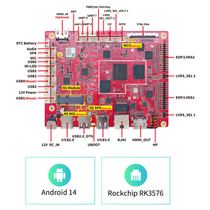 Placa Base Industrial YS-A76 RK3576 Integrada con Rockchip Android 14, Doble LVDS, 4GB, 4K, VbyOne para Kiosco POS de Doble Pantalla - Product Image 4