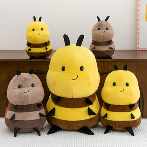 卸売 ソフトトイ ハニーぬいぐるみ てんとう虫人形 超柔らかい蜂 赤ちゃんのストレス解消用 PP綿詰め ポリエステルメッシュ洗い済み - Product Image 3