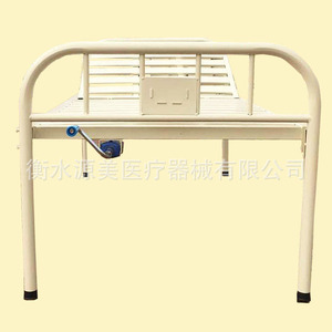 Cama de Hospital Manual de Acero Inoxidable Blanca con Manivela Simple para Pacientes y Cuidado de Ancianos - Product Image 4