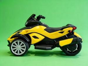 Motocicleta Eléctrica Infantil de Playa, Juguete de Plástico de 3 Ruedas, Diseño de Motocross, Luces Musicales, Control Remoto, Autoconducción - Product Image 2