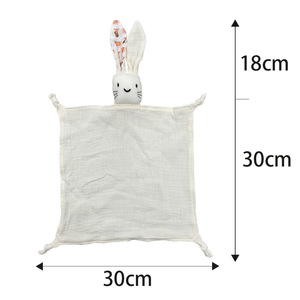 Vente chaude tricoté crêpe lapin bébé dormir <span class=keywords><strong>apaisant</strong></span> mouchoir dessin animé tissu gaze bébé <span class=keywords><strong>apaisant</strong></span> serviette <span class=keywords><strong>lit</strong></span> - Product Image 6