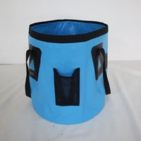 Sac seau imperméable en PVC personnalisé avec logo OEM, 20L 40L, léger, portable, pliable, pour la pêche, le camping et le lavage de voiture