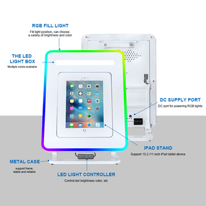 Photomaton portable avec angle de pente réglable à 15 degrés, éclairage RGB, version de bureau, machine photomaton pour <span class=keywords><strong>iPad</strong></span> - Product Image 2