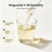 Poudre d'extrait naturel de fruit du moine, pur Mogroside V50, édulcorant de qualité alimentaire en emballage sac/fût