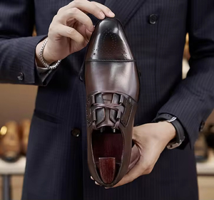 Zapatos Oxford de Vestir para Hombre, Hechos a Mano, de Cuero Genuino, con Punta, Personalizados, Zapatos de Cuero para Hombre que Aumentan la Estatura - Product Image 4