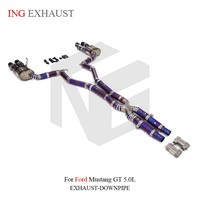 Système d'échappement en alliage de titane ING Performance Catback pour Ford Mustang GT 5.0L, silencieux à valve, accessoires automobiles d'usine