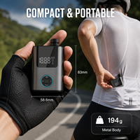 Compresseur d'air portable compact sans fil 150 PSI, mini pompe électrique pour vélo, gonflage rapide sans balais, arrêt automatique pour le cyclisme en extérieur