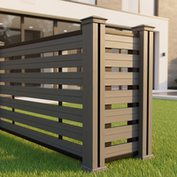 Clôture de jardin moderne en métal, panneau de séparation pour l'intimité, écran de protection bas, garde-corps de jardin, clôture de sécurité résidentielle pour ranch, 7 pieds