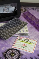Tuiles de Mahjong JOYF Halloween Squelette, Motif Joker Gothique Personnalisé, Tuiles de Mahjong Acryliques Premium pour Soirée Jeu d'Halloween