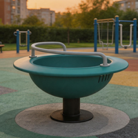 Chaise tournante de sécurité pour enfants avec structure en métal et alliage, grand siège pivotant pour les activités de maternelle, de terrain de jeux et de jardin