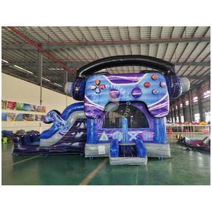 Casa Gonfiabile a Tema <span class=keywords><strong>Gaming</strong></span> con Scivolo, Castello Gonfiabile di Grado Commerciale per Parchi Divertimento ed Eventi - Product Image 2