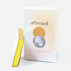 Tarjetas de afirmación personalizadas Juego diario Mejorar la salud mental Impresión de fábrica Tarjetas de afirmación positiva con borde de lámina de oro de lujo - Product Image 5