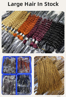 Extensions de cheveux humains vierges brésiliens pré-collés de luxe, 100 % naturels, non traités, haute qualité, longueur 10-30 pouces, fabriquées à la machine