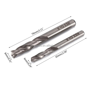SUBORUI acciaio ad alta velocità 6mm 8mm M35 HSS <span class=keywords><strong>G</strong></span> torsione punta per trapano per metallo in acciaio inox - Product Image 3
