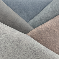 Tissu en cuir PU imprimé rétro bicolore brossé à tombé doux, 320 GSM, épaisseur 0,75 mm, avec support tissé pour vêtements, manteaux et vestes