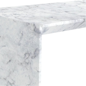 Base cuadrada de mármol blanco de carrra italiana, 100% natural, moderna, estrecha, para pasillo, <span class=keywords><strong>consola</strong></span> de mesa - Product Image 3