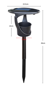 Lámpara de Cultivo de Plantas de Espectro Completo con Energía Solar, con Maceta Desmontable y Estaca para el Suelo, Encendido/Apagado Automático para Exteriores, Lámpara LED para Cultivo de Plantas - Product Image 2