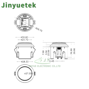 Accessori <span class=keywords><strong>per</strong></span> Macchine da Gioco Arcade: Pulsante Momentaneo Trasparente da 30mm 5/12V, Prezzo Basso, Personalizzabile, Durevole, Prodotto da JY Factory - Product Image 2