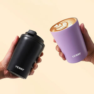 Gobelet isotherme à double paroi en acier inoxydable 304 personnalisé avec logo, antidérapant, pour le bureau, 12oz/16oz, anti-fuite - Product Image 2