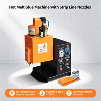 Machine à colle thermofusible avec buses à bande et remplacement gratuit des pièces, garantie 1 an, idéale pour les petites ateliers de transformation