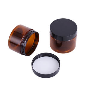 Frascos de Plástico PET Transparentes en Blanco y Negro de Alta Calidad con Tapas de Rosca para Crema Facial, Personalizables Mediante Serigrafía - Product Image 1