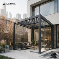 Toit à persiennes en aluminium personnalisé B2B pour les constructeurs et les entrepreneurs, pergola pour terrasse sur le toit, pare-soleil coupe-vent