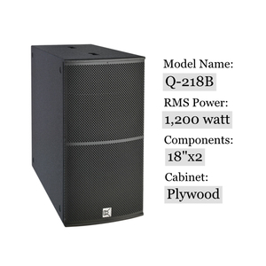Cvr नवीनतम डुअल 18 इंच सबवूफर बास बिन कॉन्सर्ट ध्वनि स्पीकर खाली बॉक्स - Product Image 2