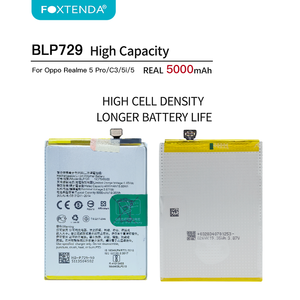 แบตเตอรี่มือถือในตัว <span class=keywords><strong>BLP729</strong></span> 5000มิลลิแอมป์ต่อชั่วโมงสำหรับ Oppo Realme 5pro /C3/5I/5 <span class=keywords><strong>BLP729</strong></span>แบตเตอรี่ลิเมอร์ Li-Ion ชาร์จได้ - Product Image 3