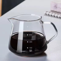 Set Kopi Teh Desain Sederhana Modern Ramah Lingkungan Kaca Borosilikat Buatan Tangan Tiup Mulut Tahan Panas untuk Berbagi Kopi
