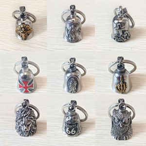 Búho Ángel alas Virgen María motocicleta guardián campana llavero colgante hombres montar amuleto exorcismo joyería buena suerte en la carretera - Product Image 1