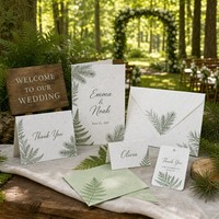 Samenpapier-Waldgarten-Hochzeitsset mit Glockenblumensamen und Schreibwaren-Set für Waldgarten-Hochzeiten