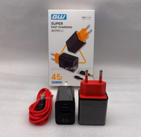 Nouvelle conception Chargeur rapide USB Type-C PD 20W QC3.0 Sortie 5V/3A Matériel TPE pour montre intelligente et téléphone