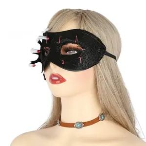 <span class=keywords><strong>Masque</strong></span> d'Halloween d'horreur à lacets avec crâne à la <span class=keywords><strong>main</strong></span> <span class=keywords><strong>Maison</strong></span> hantée <span class=keywords><strong>Masque</strong></span> sanglant Steampunk Cosplay Costume Mascarade Masques de fête Fabricant - Product Image 3