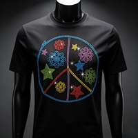 Transfert thermocollant personnalisé en strass à dos plat, respectueux de l'environnement, impression DTF premium, patch thermocollant pour vêtements, logo personnalisé de marque, hotfix