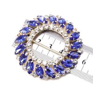 S373 Venta caliente al por mayor mujeres Rhinestone cinturón hebilla redonda Rhinestone zapato hebillas Decoración - Product Image 2