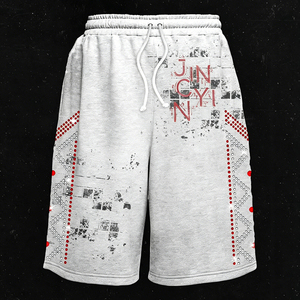 Streetwear Custom Dtg Printing Logo Men's French Terry Cotton Diamonds Rhinestone <strong>Knee</strong> Length Sweat <strong>Shorts</strong> - Product Image 2