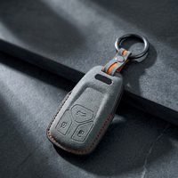 Housse de clé de voiture en cuir de luxe pour Audi A3/A4L/A6L/Q3/Q5L/Q7/A8/Q4 E-tron (2018-2024), étui de protection anti-rayures pour clé