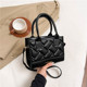 PU Handbag for Women, New Fashion, Quilted Small <b>Square</b> Bag, High-Value Single Shoulder Crossbody Bag, Popular - Product Image 3
