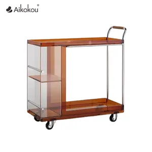 Light luxury living room sofa trolley simple shelves removable dining cart antique furniture acrylic side table