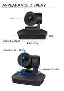 4K HD 1080P USB Camera Ptz Conference System Auto Track Video Equipment With <b>Speaker</b> <b>Microphone</b> MC200S-10X PTZ Camera MC200S-10X - Product Image 5