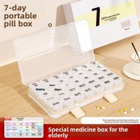 Nouvelle boîte de rangement portable pour médicaments sept jours par semaine, modèle U35, 35/42/49 compartiments, grande capacité, scellée, pour voiture, salon, chambre à coucher