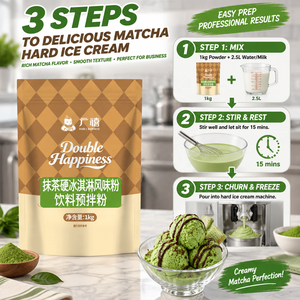 Polvere per Gelato Matcha Commerciale 1kg, Premiscela Istantanea per Gelato al Tè Verde per Negozi di Bubble Tea e Caffetterie - Product Image 2