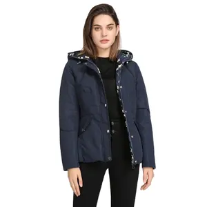 Manteau d'hiver double face pour <span class=keywords><strong>femme</strong></span>, à <span class=keywords><strong>capuche</strong></span>, léger, personnalisé, grande taille, - Product Image 1