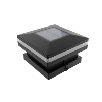 4x4 Solar Deck Post Cap Lights 22Lm Bright LED Lámpara de pilar para exteriores Blanco Negro Solar Powered Post Light Caps
