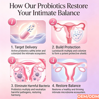 Suppositoires Probiotiques Vaginaux OEM/ODM, Comprimés Probiotiques Yoni pour Femmes, Probiotiques Féminins pour la Santé Intime Féminine