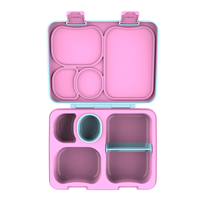 Boîte à lunch bento en plastique sans BPA, dernier modèle, pour enfants, avec impression, boîte à lunch étanche avec séparateur