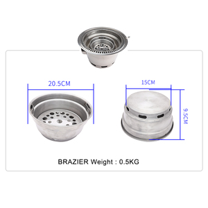 Pinnovo Charcoal Brazier Stainless Iron Holder for <strong>Bbq</strong> Charcoal Grill Stoves Durable Korean Restaurant <strong>Fire</strong> <strong>Pit</strong> for Sales - Product Image 3